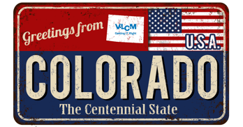 Greetings from Colorado - VLCM License Plate