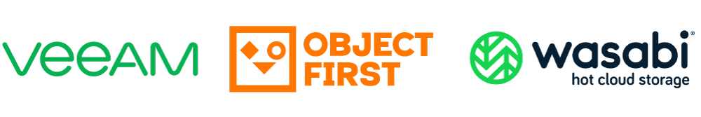 Veeam, Object First, Wasabi Logo